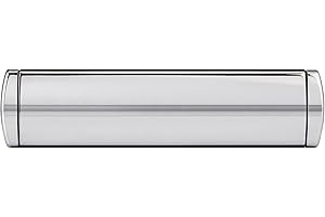 IRONWORX® Enigma 12" Premium Metal Sleeved Letterbox Polished Chrome ❘ Fully Weather Sealed, 180° Opening, Easy Install Ultra Durable Modern Design, Compatible with UPVC, Composite & Wooden Doors