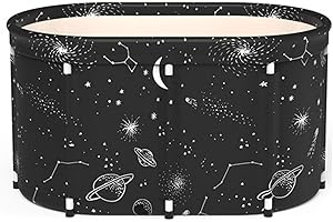 Tongyundacheng Baignoire Pliable Portable, Trempage Pliable pour Adultes, Baignoire Spa Séparée pour Salle Bains Familiale 80 À 100Cm, Baignoire sur Pied,Idéale pour Le Bain Glace Bain Chaud