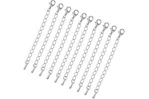 Sconosciuto Lot de 10 rallonges de collier de chaîne de raccordement d'extension de 75 mm pour bijoux DIY