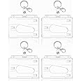 ID Card Holders, 4 pcs Hard Clear Badge Holder, ID Card Holder for Office,School, ID Credit Cards,ID Clip,Pass Holder (A4 Set)