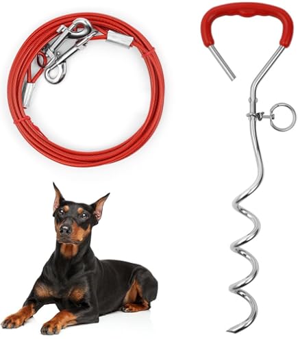 Steel Corkscrew Dog Tether Ground Stake - Ideal For Camping & Caravanning