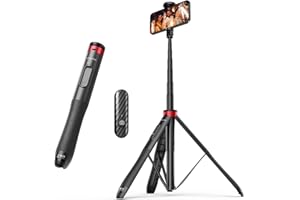 ATUMTEK Palo Selfie Trípode 130cm – Palo Selfie para Móvil con Bluetooth, con Aluminio Resistente y Trípode de Patas Antideslizantes para iPhone/Android, Grabación de Videos, Vlogs, Directos