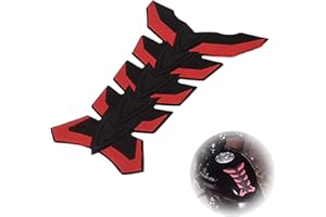 QIUMING Motorrad Tankpad Aufkleber Tankpad Kratzfest Tankaufkleber kompatibel mit Motorrad Tank Wasserdicht Decor Motorcycle Tank Traction Pad Motorcycle Tank Rubber Protector Aufkleber (Rot)