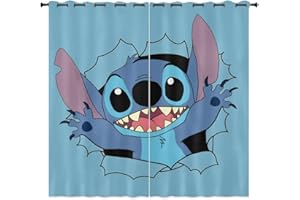 Fgolphd Anime Lot de 2 Rideaux occultants à œillets, pour Chambre à Coucher, Chambre d'enfant (1,280 x 245 x H)