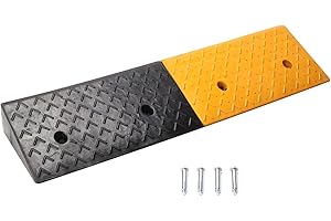 uyoyous Rampe d'accès, rampe de trottoir, rampe de seuil en caoutchouc, rampe, pour allée, station de chargement, trottoir, voiture, vélo, moto, 100x25x10 cm