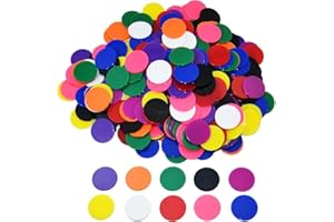 PNPGDYK Fiches di gioco, Gettoni Plastica, 100 Pcs 25mm Colorato Monete, Gettone Carrello Spesa o Supermercato, Token Autoscontro, Fiches per Giochi di Bingo e Matematica