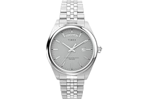 Timex Trend zegarek męski 41 mm – bransoletka ze stali nierdzewnej, szara tarcza, koperta w kolorze srebrnym, TW2V67900