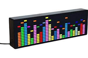 LIOAEUST Farbe Led Musik Spektrum Display Analysator, Musik Spektrum Anzeige Vu Meter RGB Audio Level Display Amp Lifier Board für Home Office (A)