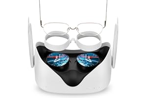 SUPERUS Silicone Protezione Lenti - Distanziatore per Occhiali VR Compatibile con Oculus/Meta Quest 2 - Accessori VR per Evitare Graffi agli Occhiali VR (Bianco)