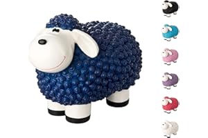 VERDOBA - Figura Decorativa con Forma de Oveja – decoración jardín Exterior – Escultura Miniatura Resistente a la Intemperie (Azul)