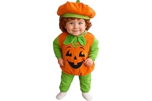 Ikumaal Kürbis-Kostüm, F69 74-80, für Baby Babies Klein-Kind, Halloween Kostüm-e Grusel Scary Kinder Fasching Karneval Karnevalskostüm-e Faschingskostüm-e