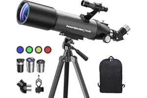 USCAMEL Teleskop für Astronomie Erwachsene Anfänger: 80mm Aperture 500mm Refraktor Teleskop Astronomie Profi mit Rucksack - für Reisen, Outdoor Sternenbeobachtung,Planeten,Mond,Saturn