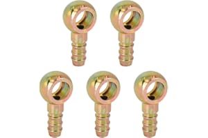 X AUTOHAUX 5 Stk. Hohlschraube Schlauchtülle 9,5mm ID Schlauchwiderhaken 12mm Ringstutzen Schlauch Bolze Kraftstoffleitungsadapter