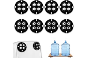 Zamety Lot de 8 Roulettes Auto Adhésive, Mini Roulettes pour Meubles, Petites Roues Auto Non perforées, Roulettes Pivotantes Auto-Adhésives à 360 Degrés