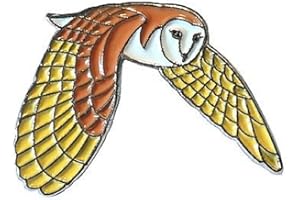 MAINLY METAL Pin's en métal émaillé Ornithologie Chouette effraie Oiseau en vol