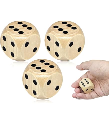 Gioco di dadi Blocco DIN A5, ben leggibile e ben progettato, moderno blocco di ricambio, blocco da gioco, grande, adatto anche per anziani e bambini, set da gioco a cubetti, gioco di
