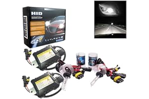 PolarLander 1 Paio Kit Xenon Nascosto CANBUS Faro per Auto Slim Ballast Lampadina allo Xeno Conversione Ballast H1 Temperatura di Colore 6000K
