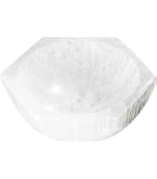 NKlaus Sélénite Bol En Forme De Cœur 12x11 Cm - Pierre Naturelle Pour Bijoux Et Décoration Spirituelle