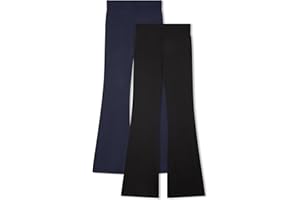 TERRANOVA Pack 2 Leggings Lunghi Donna a Zampa – Vita Alta, Fit Aderente, Look Casual