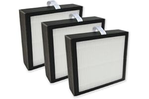 PUREBURG Paquete de 3 filtros HEPA de filtración de 3 capas compatibles con purificador de aire y deshumidificador Afloia 2 en 1 Q10