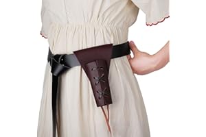 Linghe Mittelalterlicher Säbelgürtel Viking Battle Knight Gürtel PU Leder Schwertholster Gürtelhalter für Schwerter