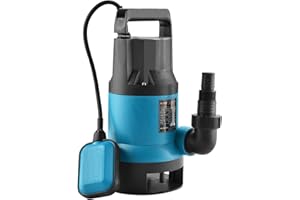 KATSU TOOLS KATSU 400W Portable Submersible Pump for Clean and Dirty Water for Garden Pond, Pools, and Ditches + Float Switch