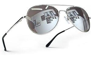 Miobo Occhiali da sole, specchiati, occhiali da aviatore per uomo, donna e bambino, 9 colori, filtro UV400, CAT 3, occhiali da aviatore unisex