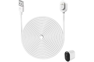 Magnetisk kabel kompatibel med Arlo Ultra 1 2, Pro 3 4 5 2K, laddningskabel för utomhusbruk inomhus, magnetisk laddare 3 meter, snabbladdning, säker, vit, extra lång laddare för Arlo-kamera