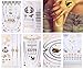 TAFLY Necklace Floral Multi Design Arm Assortment Metallic Transfer Temporary Tattoos Gold Silver Body Jewerly Stickers 6 Sheets