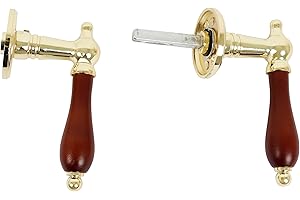 HOME It® Maniglia per Porta in Ottone con Impugnatura Scura – Rosette, Placchetta per Chiave e Viti Incluse – Design Danese Elegante e Solido per Porte Interne (30-45 mm)