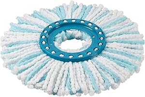 Leifheit 52104 Clean Twist Disc Mop Microduo Testina Sostitutiva, Frangia Lavapavimenti in Microfibra
