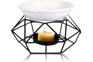 YSBCNK Wax Burner, Aromatic Oil Burner, Essence Oil Burner, Geometric Ceramic Essential Oil Candle Holder,Wax Melt Burner Warmer,Melter Fragrance Home Office Decoration For Creating Calming Ambiance To Home