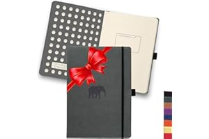 Dingbats A5+ Wildlife Grey Elephant Notebook - Graph