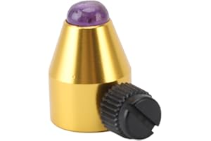 LUQEEG Accesorio para Pies de Diapasón, Pies de Diapasón de Aleación de Aluminio con Base de Cristales para Meditación, Alivio del Estrés, Canalización de Energía (PURPLE)