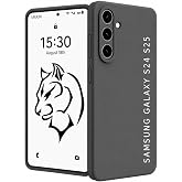 URUCHI Samsung S24 / S25 ile Uyumlu Kılıf, İ&ccedil;i Kadife Kaplamalı İnce Sıvı Silikon Kapalı Kamera Tam Koruma Yumuşak Silikon Ka