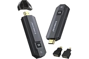 HDMI Wireless, Lemorele 165ft/50M Wireless Transmitter and Receiver HDMI 1080P Plug and Play 5G Streaming Multimedia Video/Audio/File from Laptop, PC, Camera, Blu-ray, PS5 to HDTV/Projector