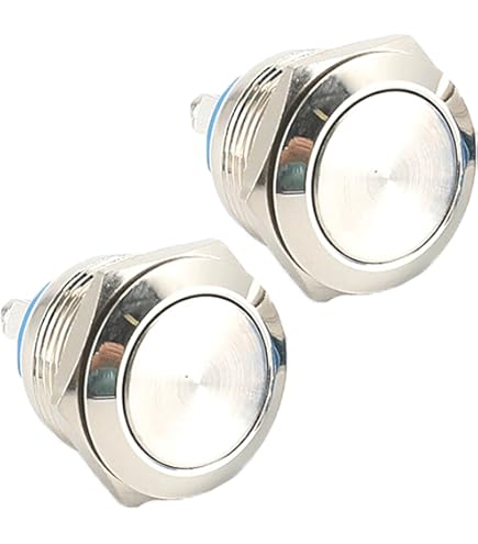 Momentane drukknopen, belknop, 16 mm startknop, IP67 waterdichte drukschakelaar, 250 V, 220 V, AC 12 V, 24 V, 36 V DC, 3 A, schroefklemmen, belknop, roestvrij staal, voor auto's, ontstekingen