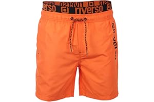 riverso Badehose Herren Regular Fit RIVBobby Badeshorts Sporthose Schwimmhose Shorts Kurze Hosen Print Elastischer Bund Schwarz Grün Orange Rot S M L XL XXL 3XL 4XL 5XL