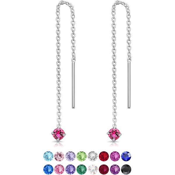Orecchini Pendenti A Catena In Argento 925 - Design Goccia - Ipoallergenici, Semplici Ed Eleganti - 2