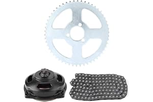 EJOYOUS Juego de Cadena y Piñón para Motocicleta, Campana de Embrague para Bicicleta de Bolsillo con Piñón, Cadena T8F y Cadena de Transmisión para Motocicleta de Aleación de Aluminio