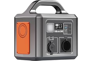 Tragbare Powerstation 600W,SBAOH 538.7Wh Solargenerator Akku mit AC/USB Ausgabe,Mobile stromgenerator für Reise/Camping/Outdoors/Emergency