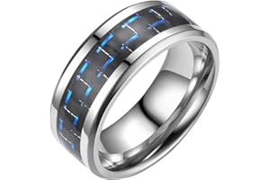 ACWERT Boys Mood Rings for Ages 8~12 Fiber Iron Stainless Steel Three-Color Ring Titanium Rings Couple jewellery Kids Fidget Anxiety Rings Gift