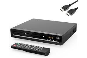 Wxjwyt Regionfri DVD-spelare för TV, 1080p HDMI, CD/DVD/USB | 1080p HDMI-uppskalning | Regionfri uppspelning | Multi-format CD/DVD | USB-media