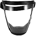 EASONGEE Anti-Fog Plastic Protective Cover, Full Face Mask Adjustable Breathable Mask Transparent Mask for Male Female Adults