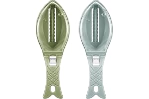 ZEACCT 2 Stück Fischschuppen Entfernungswerkzeug, Fischschuppen-Schaber Entferner, Multifunktionale Fischschuppen Schaber, Fischschuppen Pinsel, Fischschuppen Entferner Mit Klarer Abdeckung, für Küche