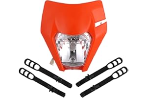JFG RACING Faro Delantero Moto,Faro Careta para EXC EXCF XC XCF XCW XCFW SX SXF SXS SMR 125 250 350 450 500 505 520 530 Dirt Bike Motocross Enduro Supermoto-Naranja
