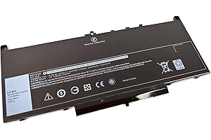 YASI MFG Batterie pour Dell Latitude E7270 E7470 J60J5 PDNM2 MC34Y 451-BBSY 451-BBSU WYWJ2 242WD R1V85 GG4FM 1W2Y2 NJJ2H R97YT F1KTM 5F08V [7.6/55Wh]