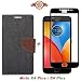 GOELECTRO Luxury Mercury Diary Wallet Style Black Brown Flip Cover Case for Motorola Moto E4 Plus Flip Cover - Moto E4 Plus Flip Cover + 2.5D curved 3D Edge to Edge Tempered Glass Mobile Screen Protector (Brown-Black) RS.349.00