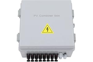 Eujgoov Scatola Combinata Fotovoltaica a 8 Stringhe Tongou Scatola Elettrica Fotovoltaica IP65 Scatola Interruttore CC Impermeabile per Sistema di Pannelli Solari