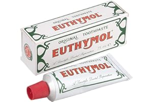 HEART FOR CARDS Thymol Pasta do zębów, bez fluorków, oryginalna pasta do zębów w stylu vintage, 75 ml, idealne czyszczenie zębów, antyseptyczna receptura, uczucie świeżości, higiena jamy ustnej